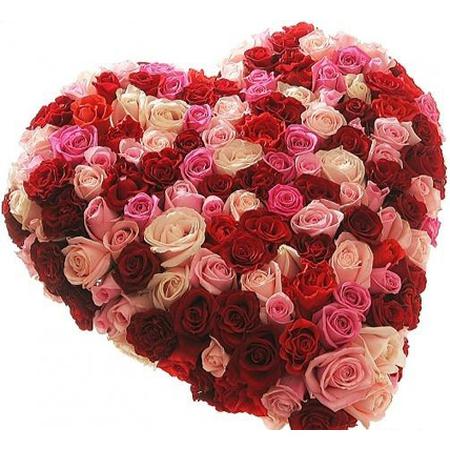 151 роза в форме сердца «В твоих объятиях»