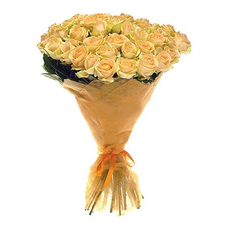 Букет 51 роза кремовая 60 см